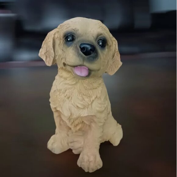 Golden Retriever Figurine Sitting Dog Nicely Detailed Statue Resin 6” Tall - Picture 2 of 12